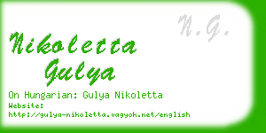 nikoletta gulya business card